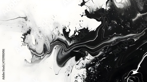 Monochromatic abstract liquid splash wallpaper.