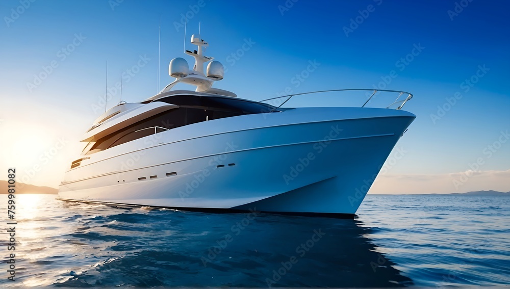 yacht sailing the blue sea with small waves. yacht sailing the blue sea with small waves.