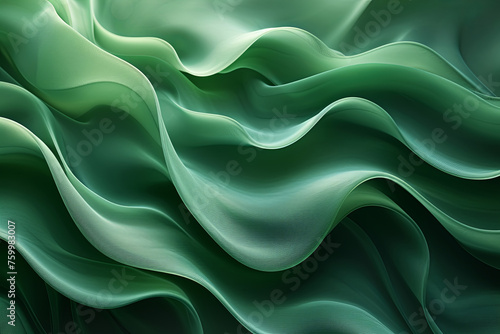 Abstract green background in the form of waves
