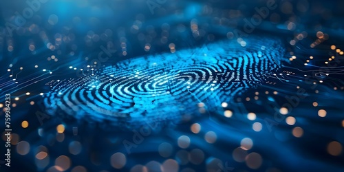 Enhancing Security with Fingerprint Scanners for Biometric Identity Verification and Data Protection. Concept Biometric Security, Identity Verification, Data Protection, Fingerprint Scanners