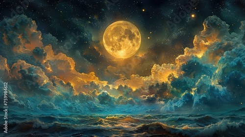 ellyfish ballet under a moonlit sea, delicate watercolor lines, midnight blues.jpeg
 photo