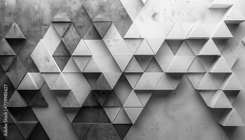 minimalistic abstract pattern that features a gradient of triangles