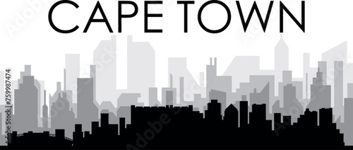 Cityscape skyline panorama of CAPE TOWN  SOUTH AFRICA