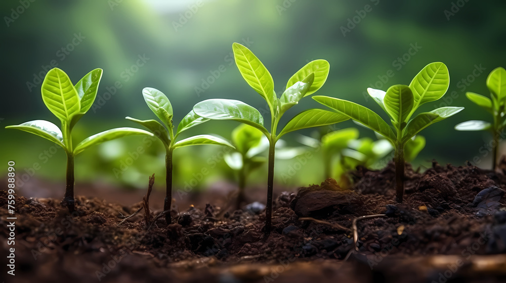 small plants growing in the ground small plants growing in the ground
