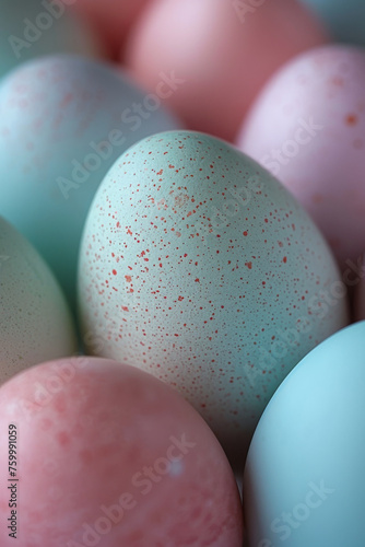 Speckled Pastel Easter Eggs Close-up