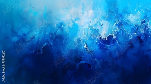 Abstract blue paint wallpaper. Detailed stroke of paint. photo