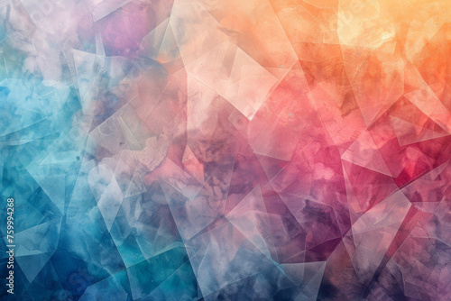 Vibrant Abstract Geometric Background with Colorful Polygons