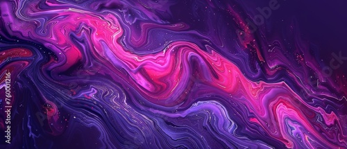  A close-up of a vibrant purple and pink wall  adorned with swirling patterns and droplets of paint at the base