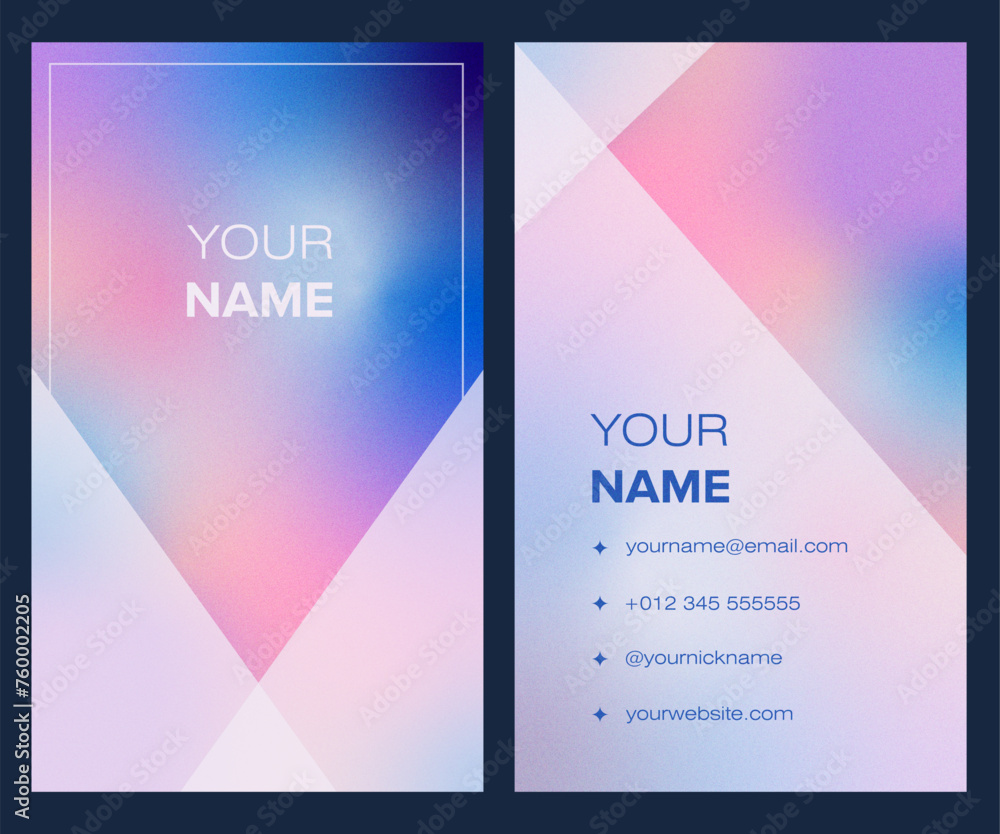 Gradient minimalist business card template Gradient minimalist business card template