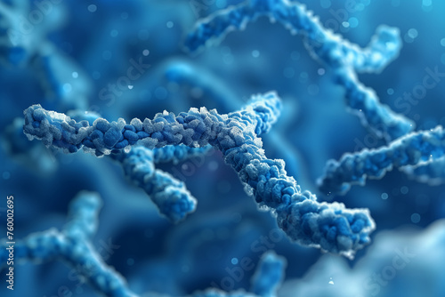 Damaged DNA, a scientific concept. 3d illustration