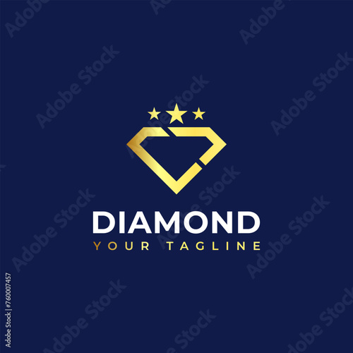 Diamond shaped ring jewelry logo transformation design.