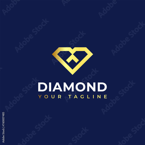 Diamond shaped ring jewelry logo transformation design.