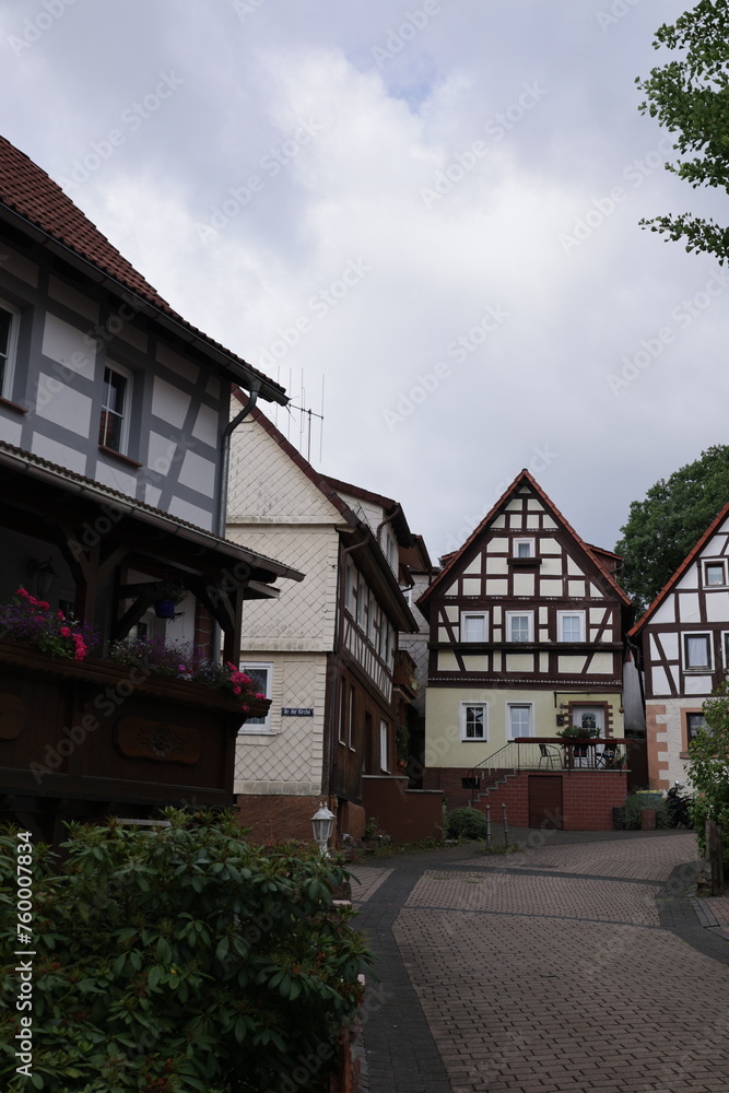 Blick in die Altstadt von Wächtersbach in Hessen	