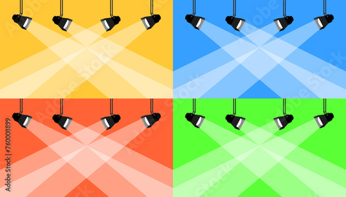 Banner Spotligh set backgound. Vector Illustration