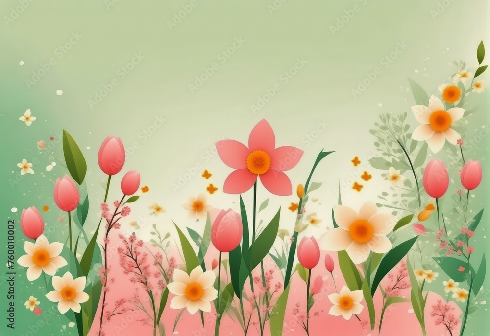 Vibrant Spring Flower Background