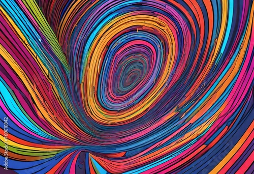 a very colorful picture of a bunch of lines