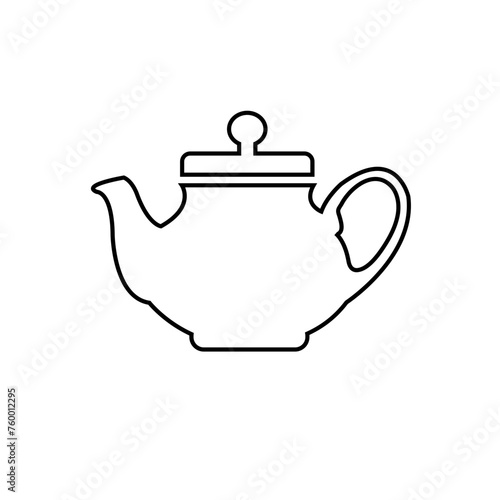 Abstract line premium electric kettle vector icon 