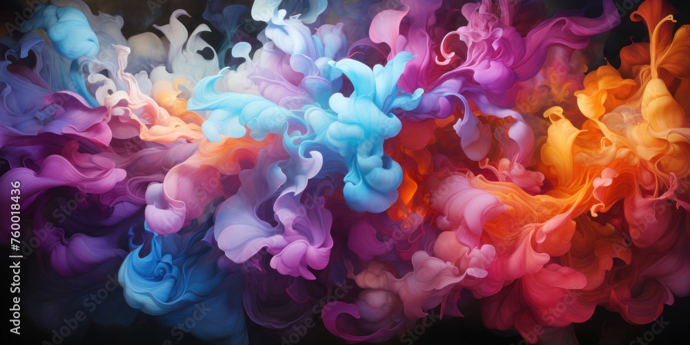 Colorful Smokes Dancing in the Air Generative AI