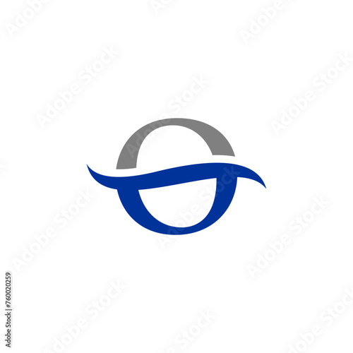 Letter o wave logo design vectror,editable eps 10