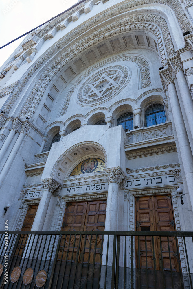 Fototapeta premium The Synagogue of the Israelite Congregation located in the lavalle s park, Buenos Aires Argentina.
