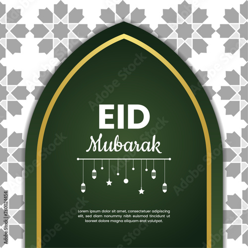 Eid mubarak and eid ul fitr design template. 
