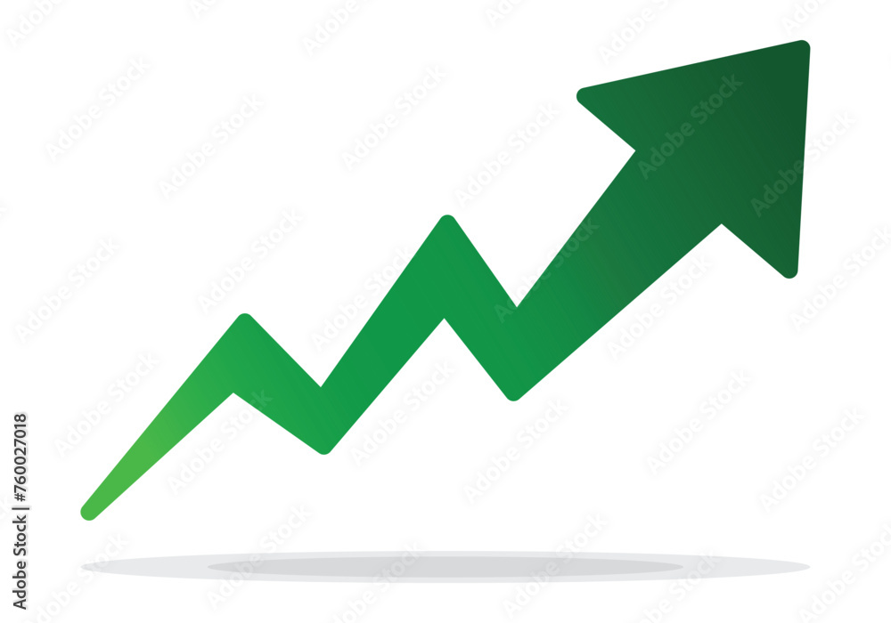 Growing business green arrow on white. Profit arow Vector illustration.Business concept, growing chart. Concept of sales symbol icon with arrow moving up. Economic Arrow With Growing Trend. Growing business green arrow on white. Profit arow Vector illustration.Business concept, growing chart. Concept of sales symbol icon with arrow moving up. Economic Arrow With Growing Trend.