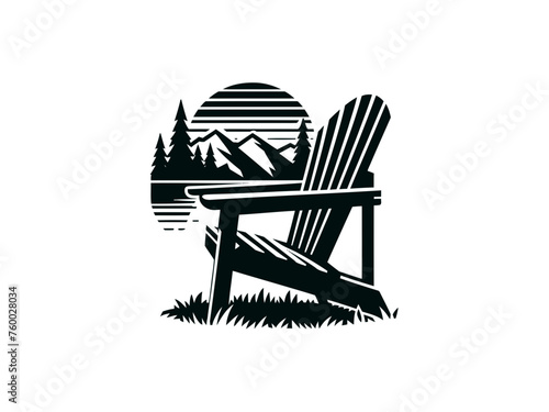 Relaxing Retreat: Adirondack Chair Vector Illustration for Outdoor Designs and Leisurely Escapes