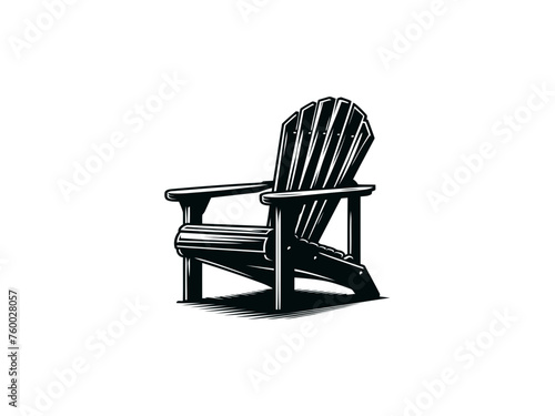 Relaxing Retreat: Adirondack Chair Vector Illustration for Outdoor Designs and Leisurely Escapes