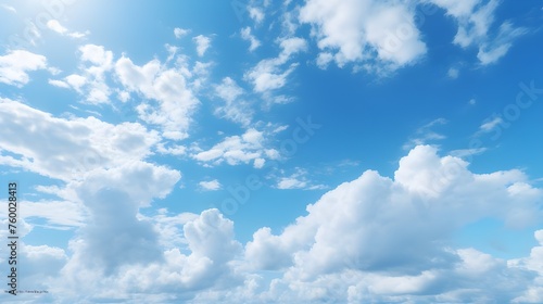 Stock Photo - View of Clouds against blue-sky. Background  wallpaper. Copy space concept. 