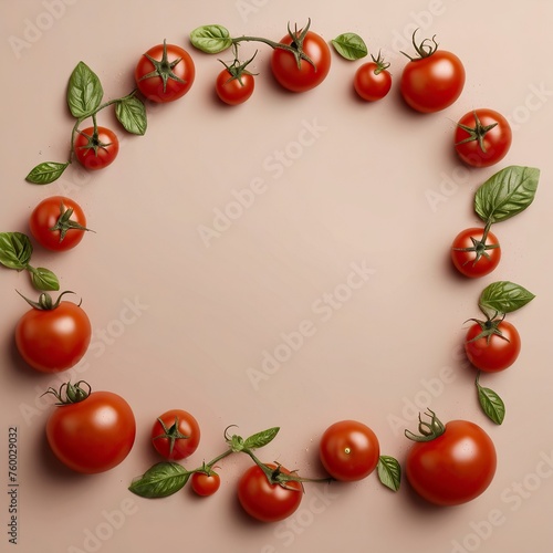 Free Photo New front view of delicious tomato with tomatos background