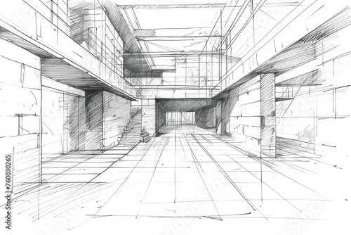 Architect apartment sketch. Concept house. Generate Ai