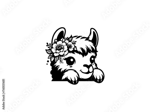 Playful Llama: Llama Vector Illustration for Whimsical Designs and Lively Creations