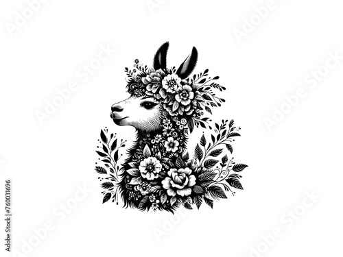 Playful Llama: Llama Vector Illustration for Whimsical Designs and Lively Creations