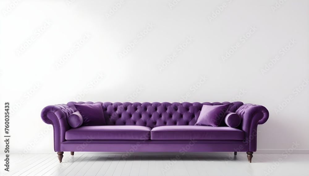 Empty purple sofa isolated on white background Empty purple sofa isolated on white background