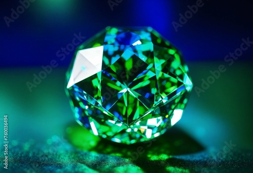 diamond on blue and green background 