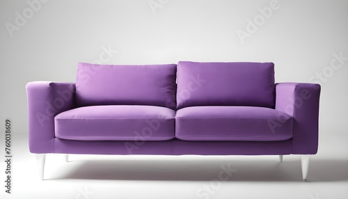 Modern design purple sofa isolated on white