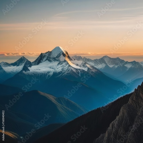 Clouds Over Majestic Mountain Landscape During Golden Hour
