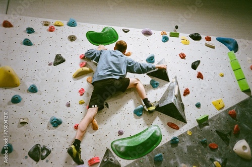 Climbing gym, novice climber