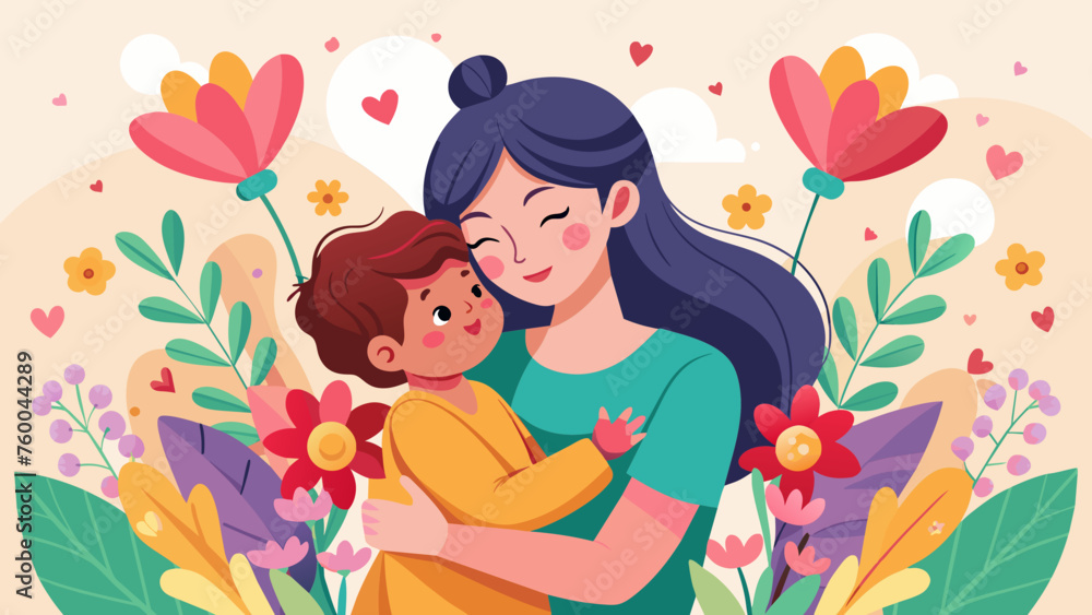 creative-design-of-a-greeting-card-for-mother-s Day vector illustration