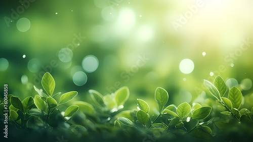 Natural green leafy plant background