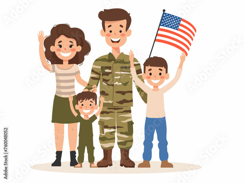  A family cheers as their loved one returns home after completing their military service with dedication and bravery. 