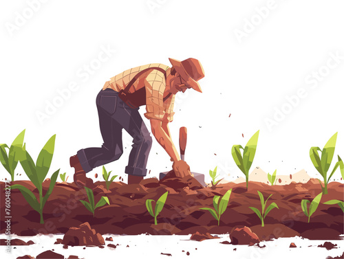  A farmer till the soil in the early morning their muscles aching as they prepare the land for a new season's harvest. 