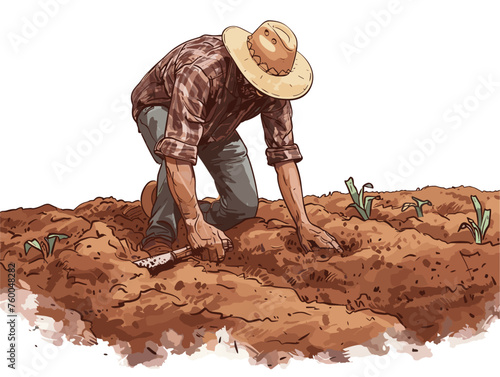  A farmer till the soil in the early morning their muscles aching as they prepare the land for a new season's harvest. 