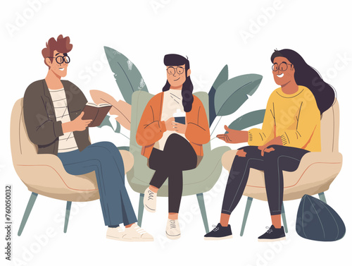  Friends gather for a casual coffee chat openly sharing their experiences and offering support to someone struggling with anxiety. 