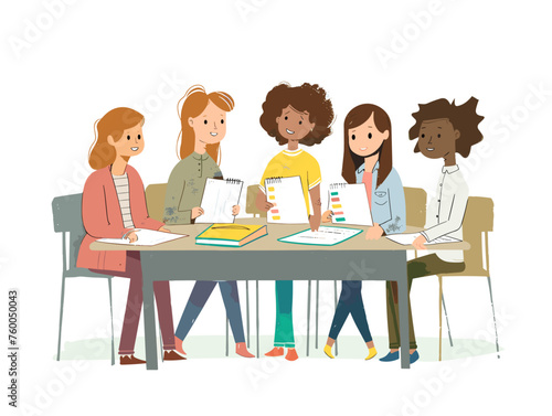  In a classroom students from various backgrounds work together on a project their diverse perspectives leading to a creative and insightful solution. 