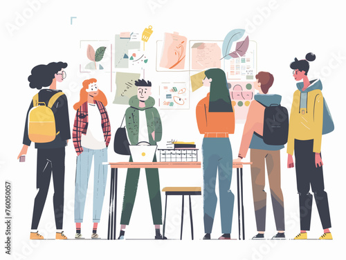  In a classroom students from various backgrounds work together on a project their diverse perspectives leading to a creative and insightful solution. 