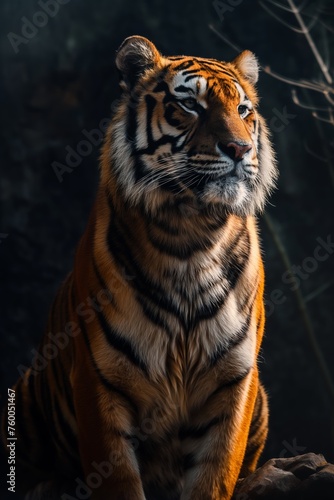 portrait of a beautiful tiger in the wild