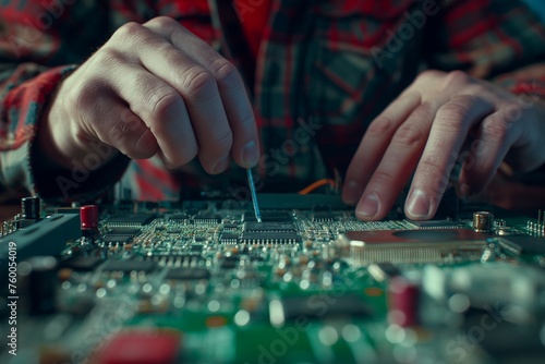 Man repairing circuit board in a laptop closeup, a man repairing circuit board closeup, a man repairing circuit closeup, circuit repairing closeup, laptop repairing, repair man closeup