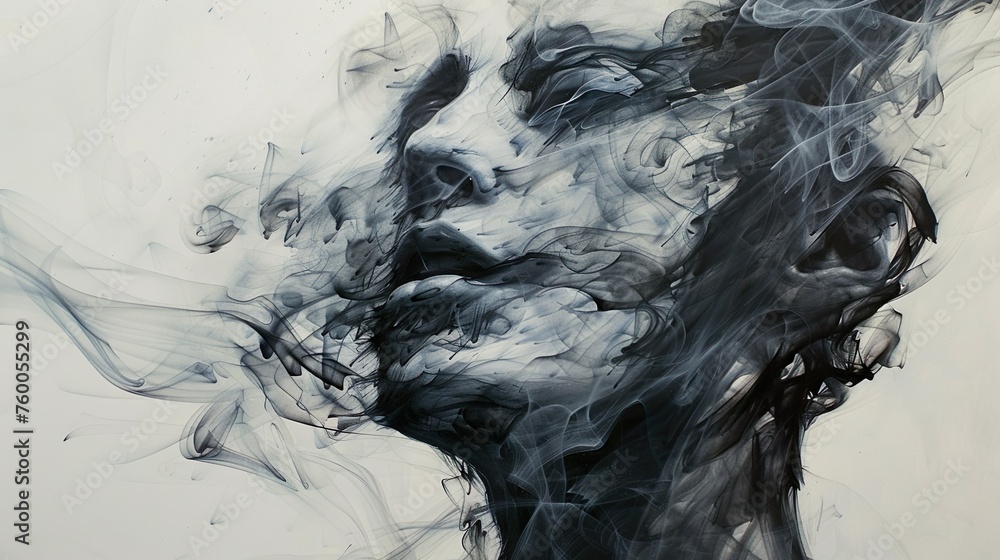 sensual smoky visage - a pencil drawing of ephemeral beauty sensual smoky visage - a pencil drawing of ephemeral beauty