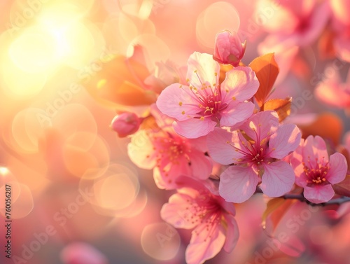 pink flowers background © masnasir